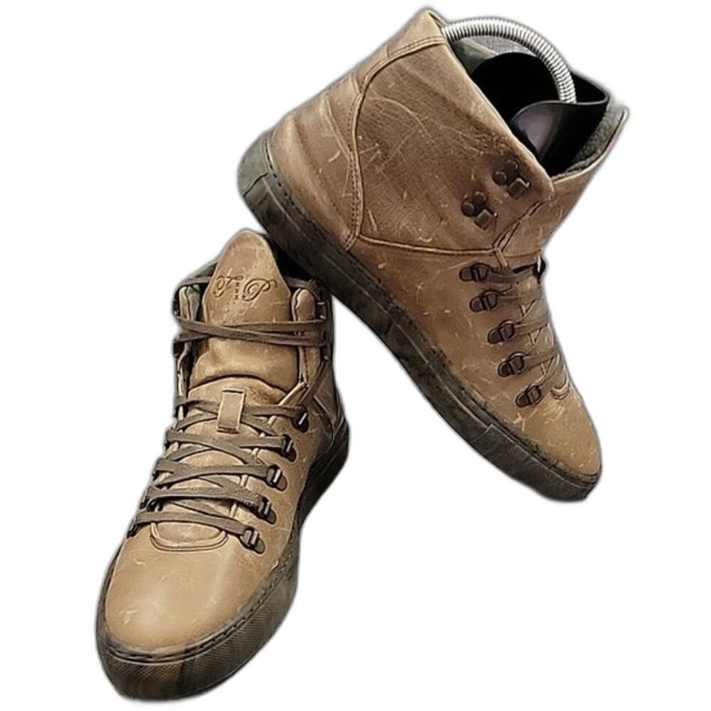 Filling Pieces Mountain Boot Camo Sole Distressed Leather Hiking Gorpcore EU 42